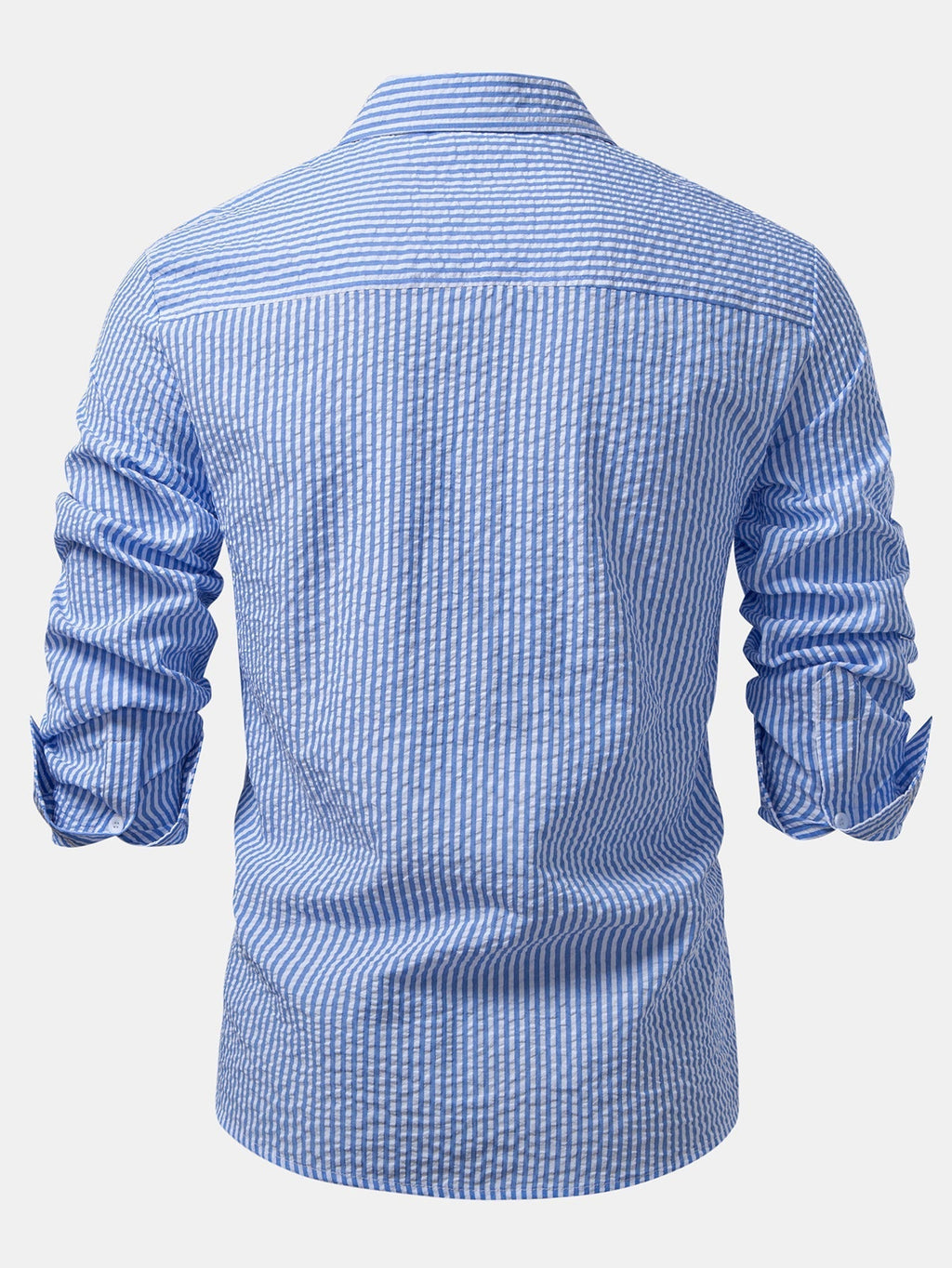 Striped Button-Up Seersucker Shirt