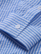 Striped Button-Up Seersucker Shirt