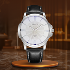 Luxurious Blue Glass Leather Watch™ - Olsen & Olsen