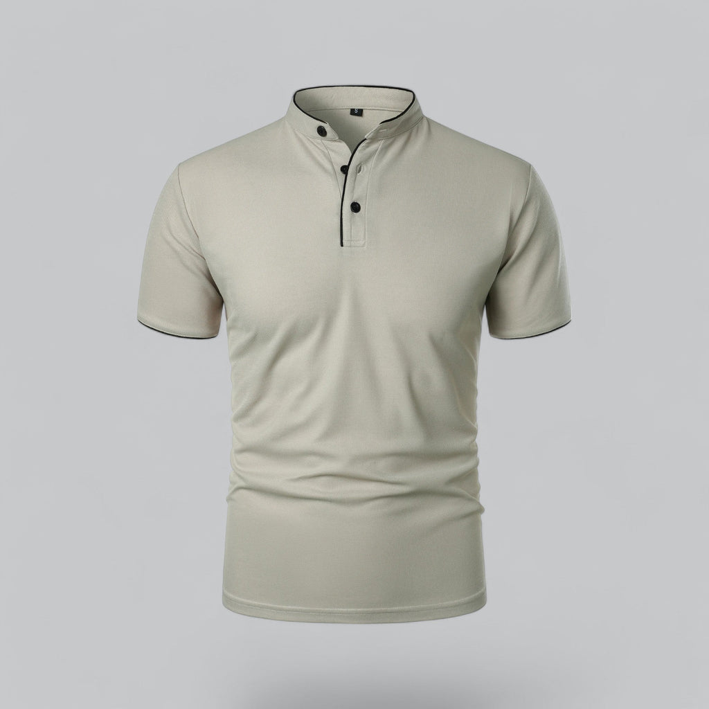 Arthur | Collarless Polo Shirt