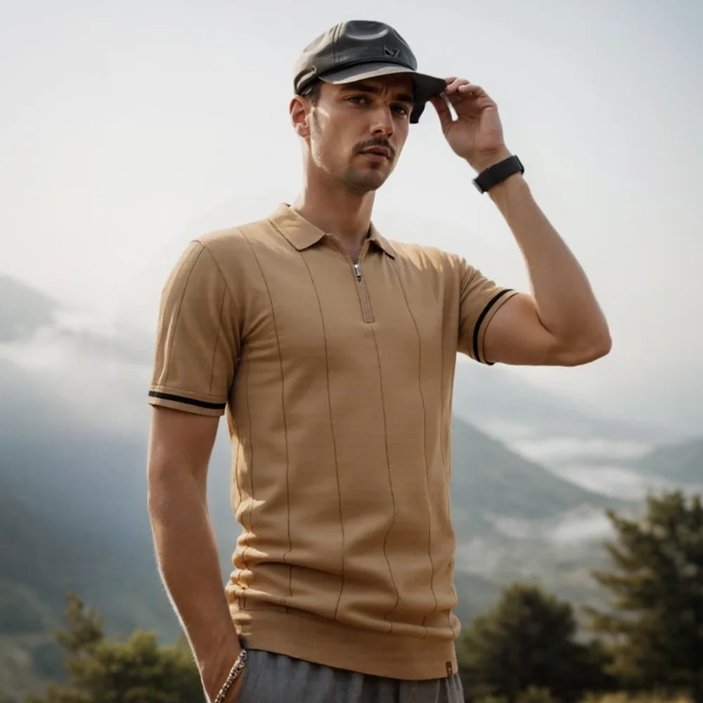 J&M Paris™ | Men's Polo with Zipper