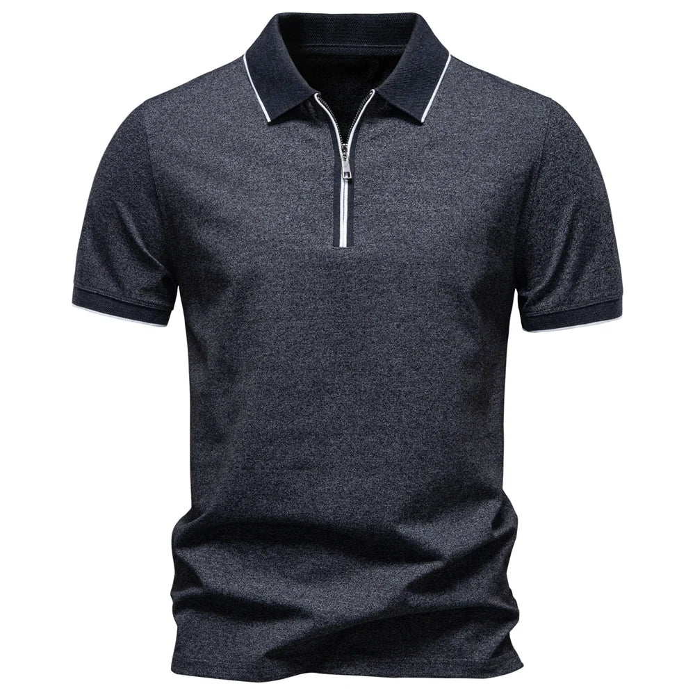 J&M Paris™ | Elegant Men's Polo with Zipper