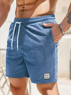 Jean et Marcel™ | Elegant Men's Shorts with Subtle Stripes