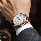 Luxury Leather Strap Quartz Watch™ - Olsen & Olsen