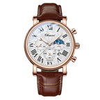 Luxury Leather Strap Quartz Watch™ - Olsen & Olsen