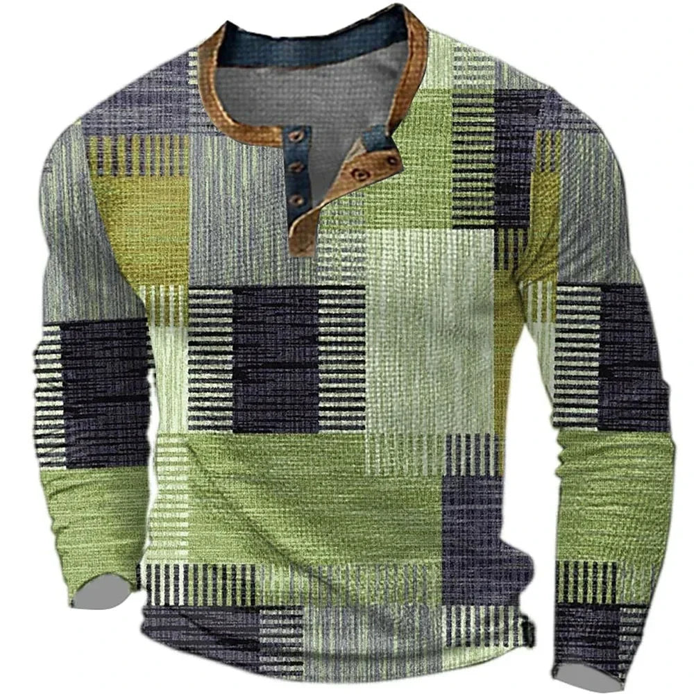HENLEY | Colourful Men's Long-Sleeved Shirt
