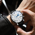 Luxury Leather Strap Quartz Watch™ - Olsen & Olsen