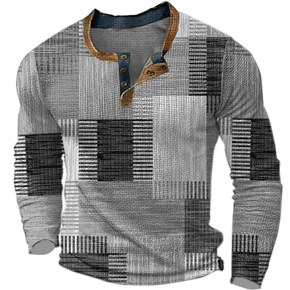 HENLEY | Colourful Men's Long-Sleeved Shirt