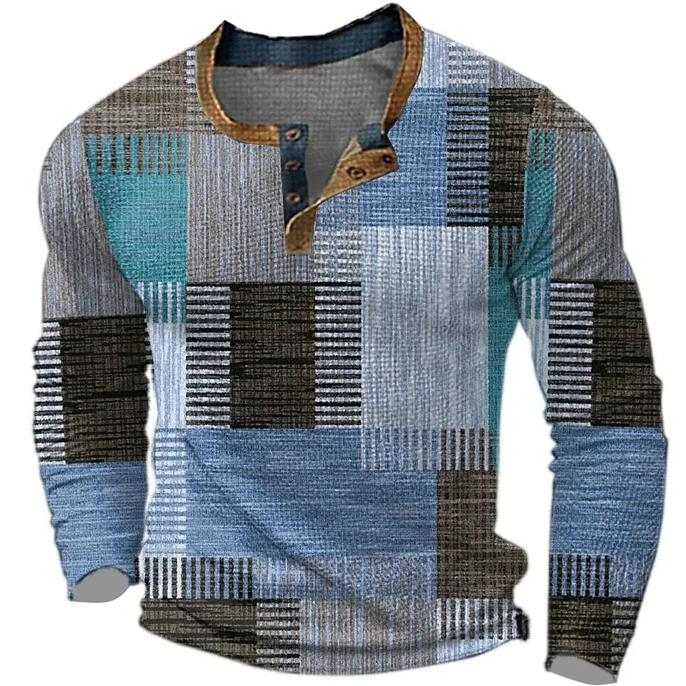 HENLEY | Colourful Men's Long-Sleeved Shirt