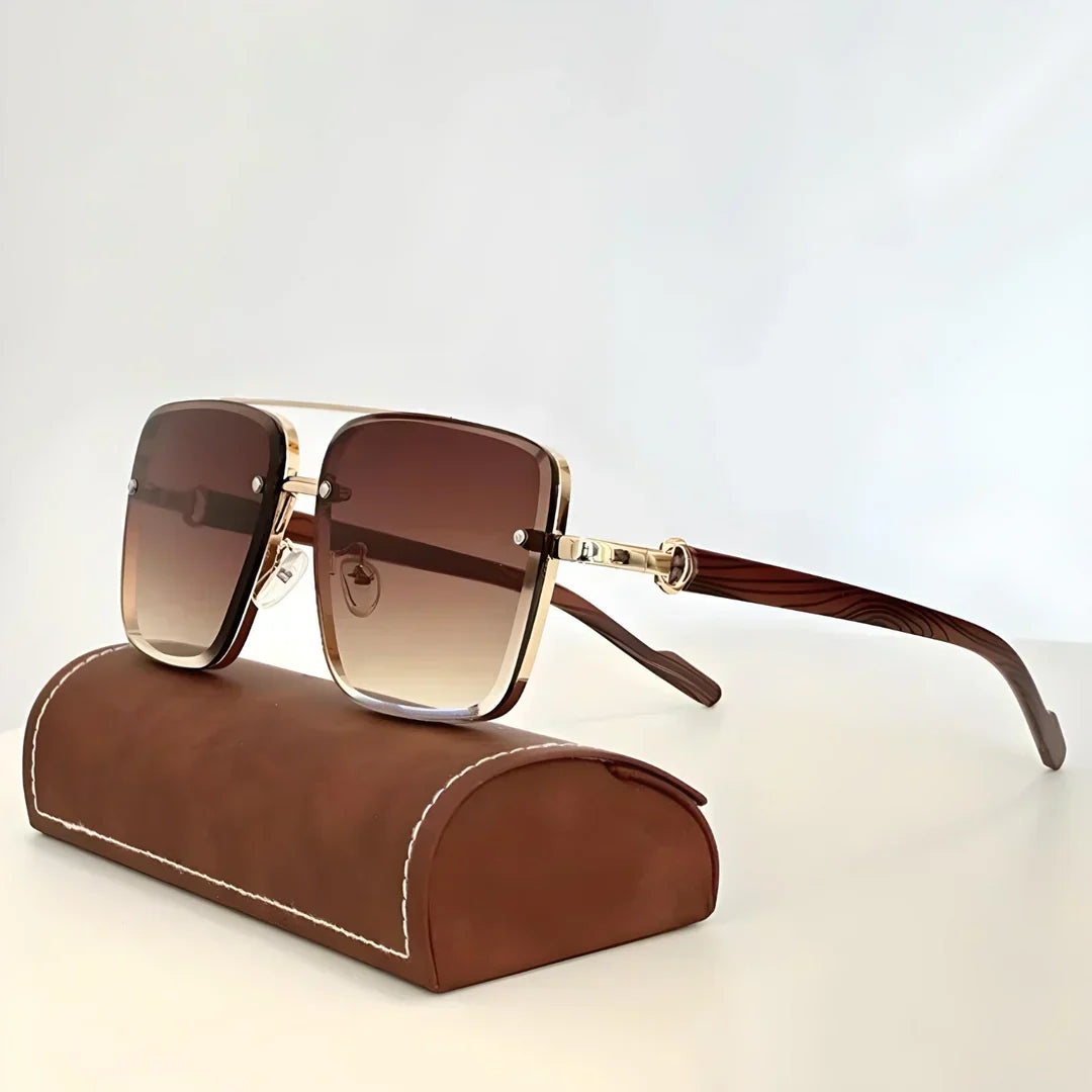 Marcello — Metal and Wood Sunglasses
