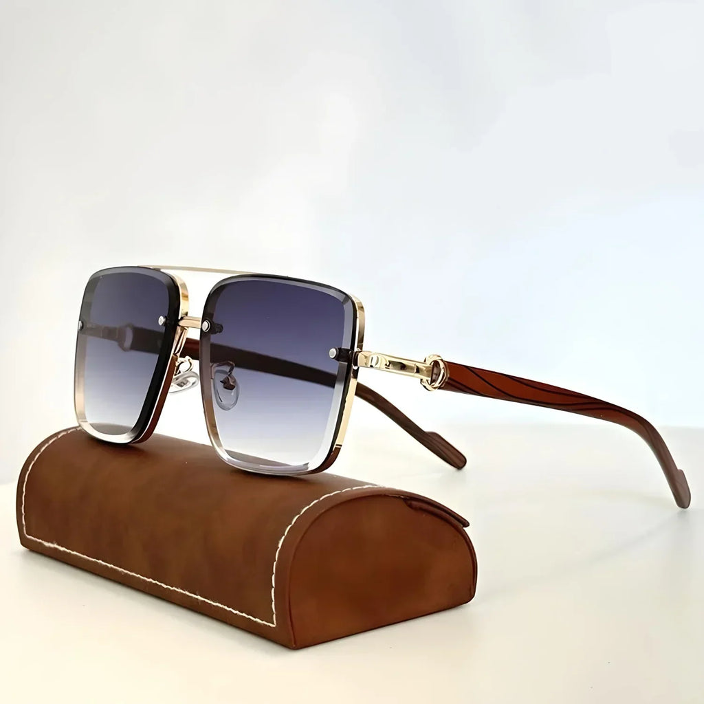 Marcello — Metal and Wood Sunglasses