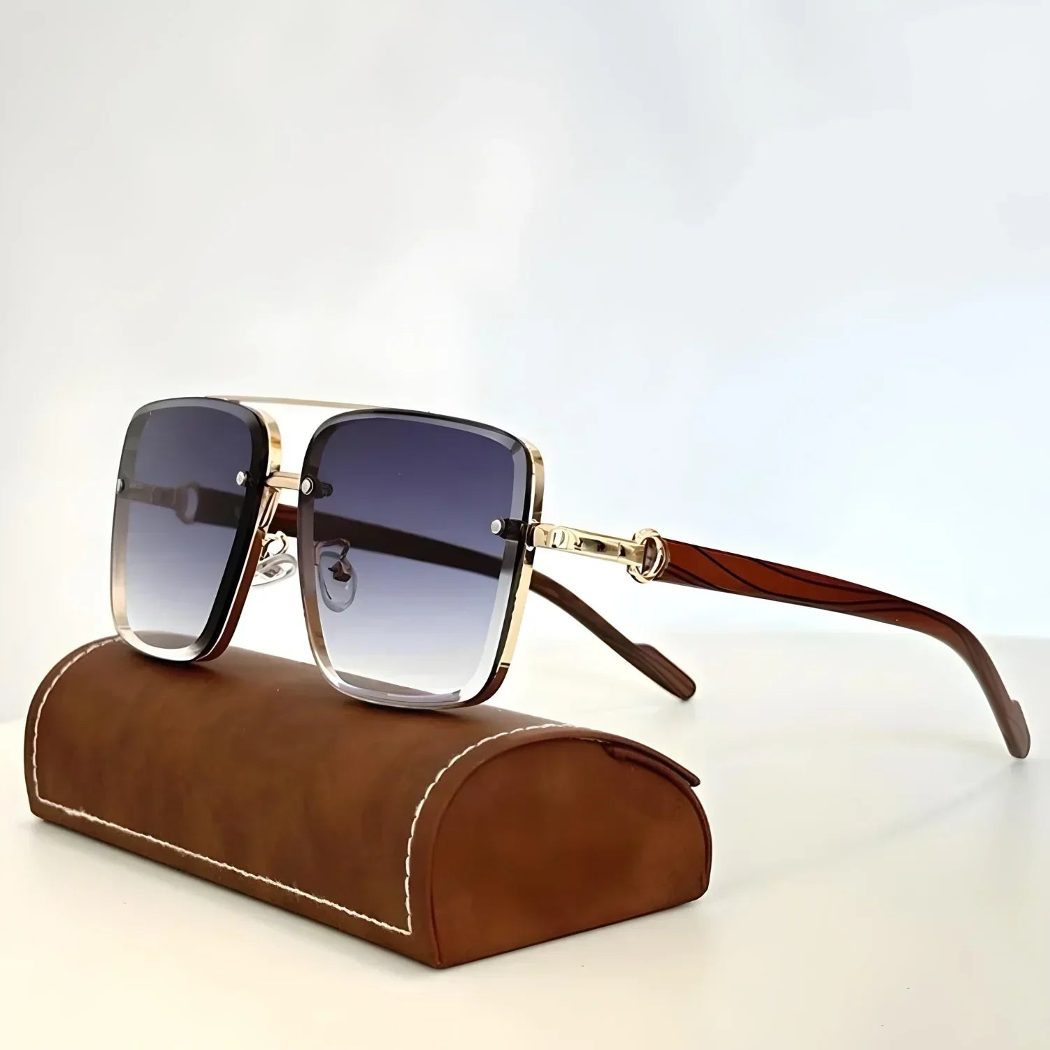 Marcello — Metal and Wood Sunglasses