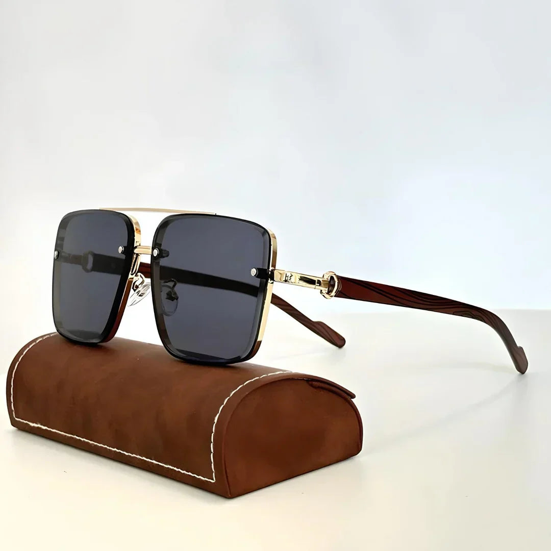 Marcello — Metal and Wood Sunglasses