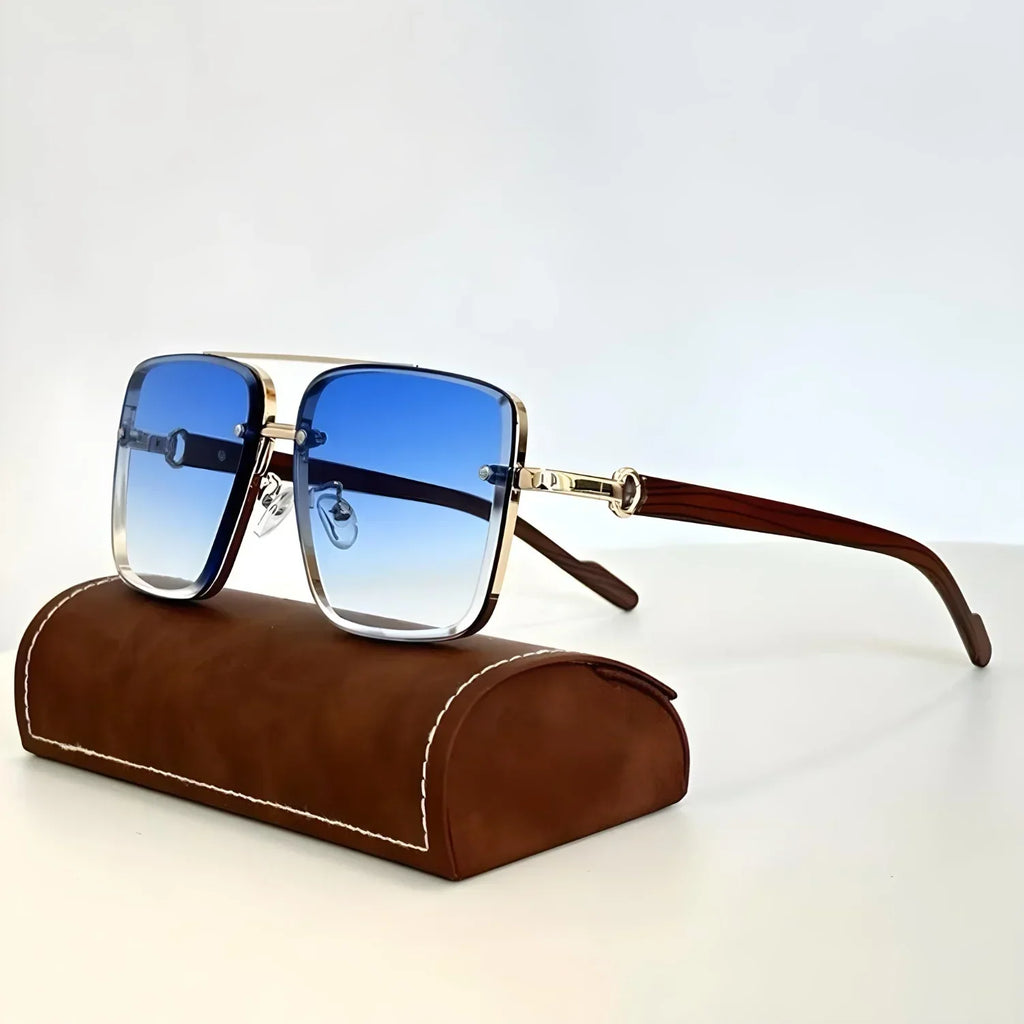 Marcello — Metal and Wood Sunglasses
