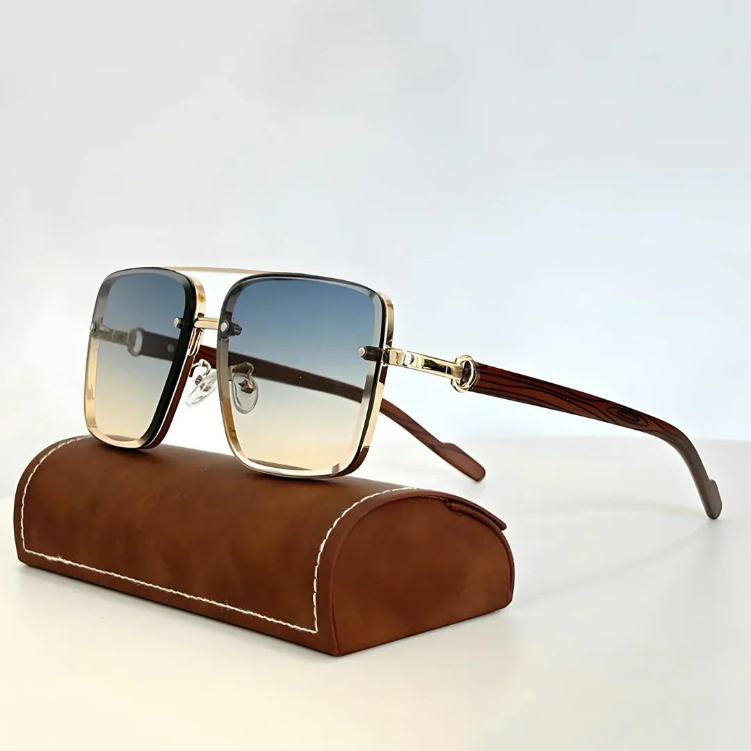 Marcello — Metal and Wood Sunglasses
