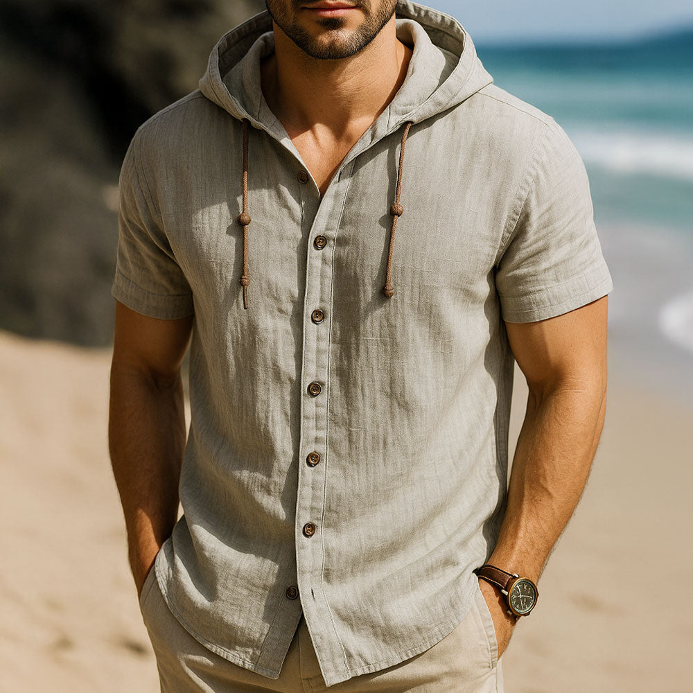 The Dartmoor Hooded Linen Shirt