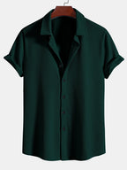Muscle Ribbed Button-Up Shirt