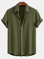 Button-Up Waffle Shirt