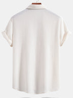 Button-Up Waffle Shirt