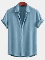 Button-Up Waffle Shirt
