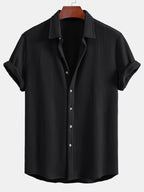 Button-Up Waffle Shirt
