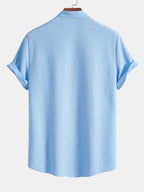 Muscle Ribbed Support Collar Shirt