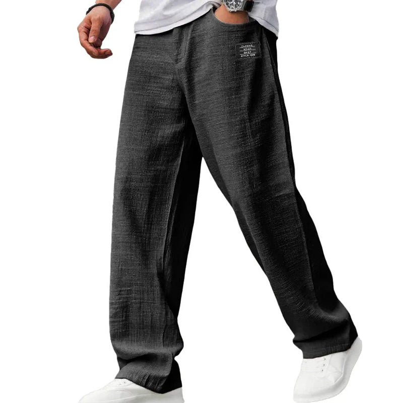 HARLOW | LINEN BLEND STRAIGHT TROUSER