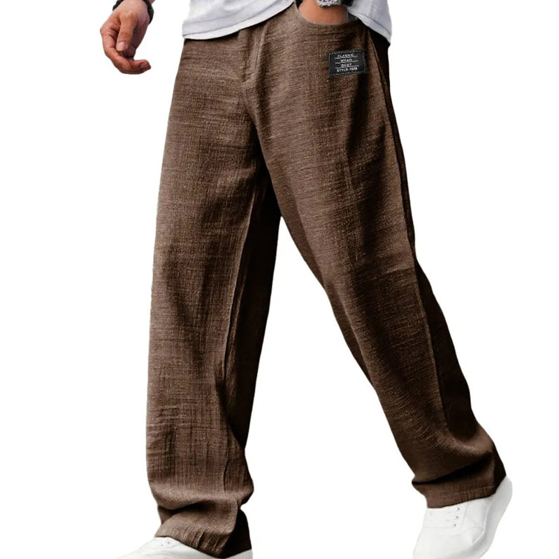 HARLOW | LINEN BLEND STRAIGHT TROUSER