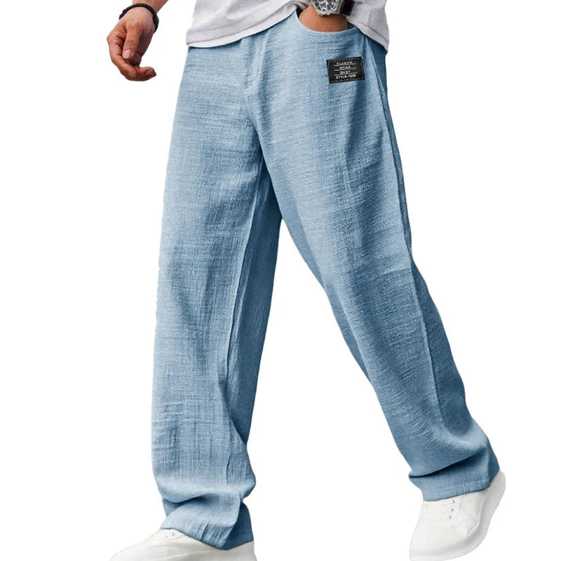 HARLOW | LINEN BLEND STRAIGHT TROUSER